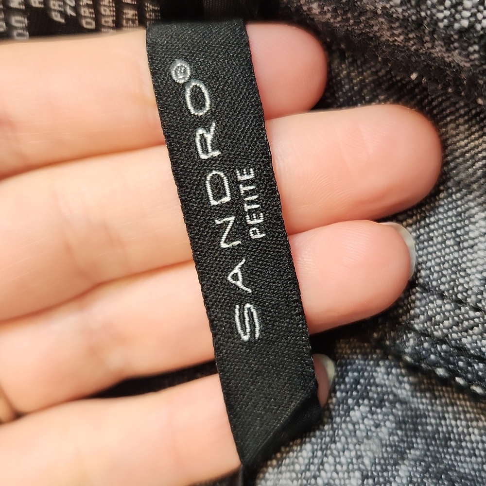 Sandro Heather Black‎ and Gray Cropped Pants Size 6P - Picture 4 of 12
